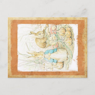 Cartão Postal De Festividades Easter Greeting card BUNNY RABBIT