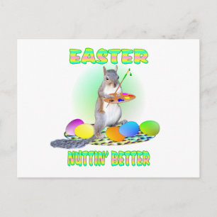 Cartão Postal De Festividades Easter Squirrel