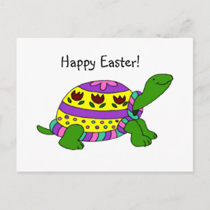 Cartão Postal De Festividades Easter turtle