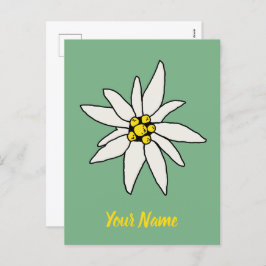 Cartão Postal De Festividades Edelweiss Chalet Flower Huts Vintage Alm