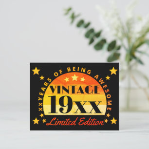Cartão Postal De Festividades Edição limitada personalizada Birthday Holida