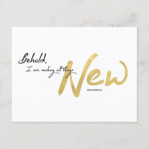 Cartão Postal De Festividades Eis que faço todas as coisas Novas