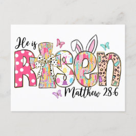 Cartão Postal De Festividades Ele ressuscitou a páscoa cristã feliz Jesus Deus a