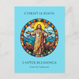 Cartão Postal De Festividades Ele Ressuscitou Religioso Páscoa Jesus Ressurreiçã