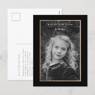 Cartão Postal De Festividades Elegância Atemporal Cartão de Foto de Ano Novo Pre