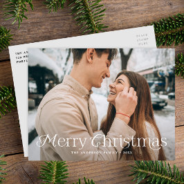 Cartão Postal De Festividades Elegância Festiva Feliz Natal Foto