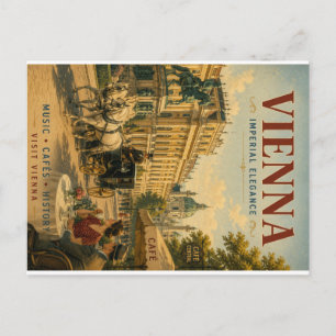 Cartão Postal De Festividades Elegância Imperial de Viena Paisagem Urbana Vintag