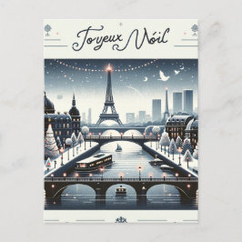 Cartão Postal De Festividades Elegância Invernal Parisiense, Cidade da Luz