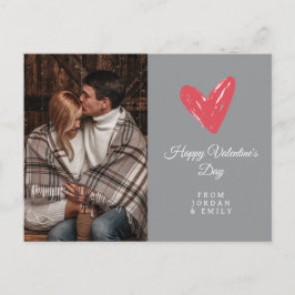 Cartão Postal De Festividades Elegant Heart Happy Valentine's Day Photo