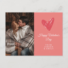 Cartão Postal De Festividades Elegant Heart Happy Valentine's Day Photo
