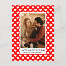 Cartão Postal De Festividades Elegant Red Hearts Happy Valentine's Day 1 Photo