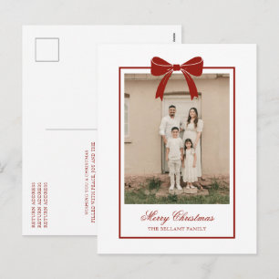Cartão Postal De Festividades Elegante Arco Vermelho Moderno Foto Natal