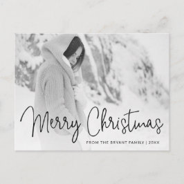 Cartão Postal De Festividades Elegante de Fotografia de Tipografia Elegante