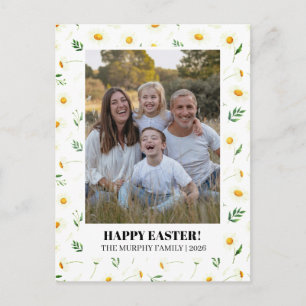 Cartão Postal De Festividades Elegante Foto Colorida Simples de Família de Pásco