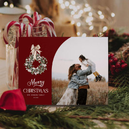 Cartão Postal De Festividades Elegante Foto de Natal Feliz