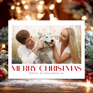Cartão Postal De Festividades Elegante Foto de Tipografia Feliz Natal