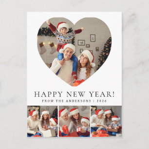 Cartão Postal De Festividades Elegante Foto Moderna de Ano Novo 2026 para Famíli