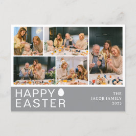 Cartão Postal De Festividades Elegante Modern Blessing Family Cinco fotos