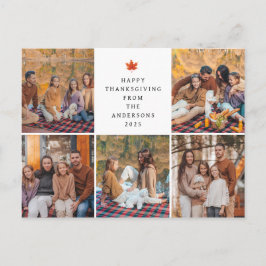 Cartão Postal De Festividades Elegante Moderno Feliz Dia de Ação de Graças Outon