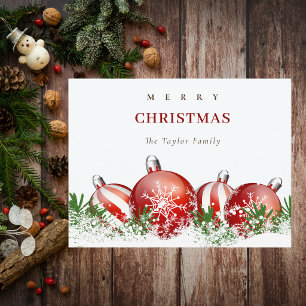 Cartão Postal De Festividades Elegante Natal Tradicional Rústico Moderno