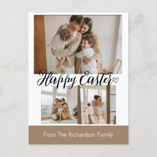 Cartão Postal De Festividades elegante Páscoa moderna, terceira colagem fotográf
