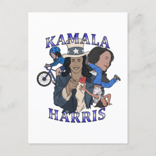 Cartão Postal De Festividades Eleição de Estilo de Rap Bootleg Kamala Harris