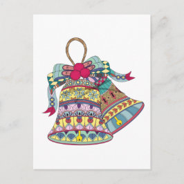 Cartão Postal De Festividades Elemento decorativo dos sinos de Natal