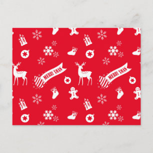Cartão Postal De Festividades Elementos do Natal
