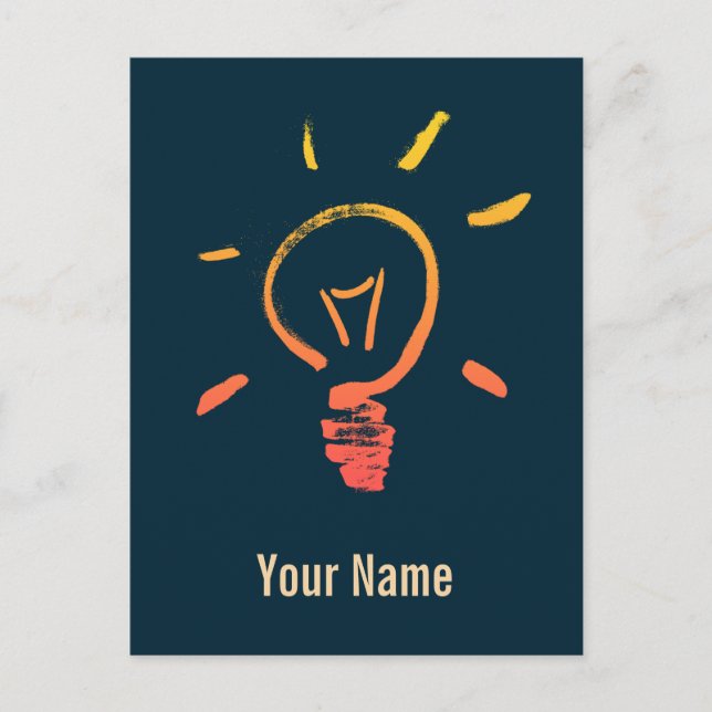 Cartão Postal De Festividades Elétrico inteligente da lâmpada de luz retrorrefle (Frente)