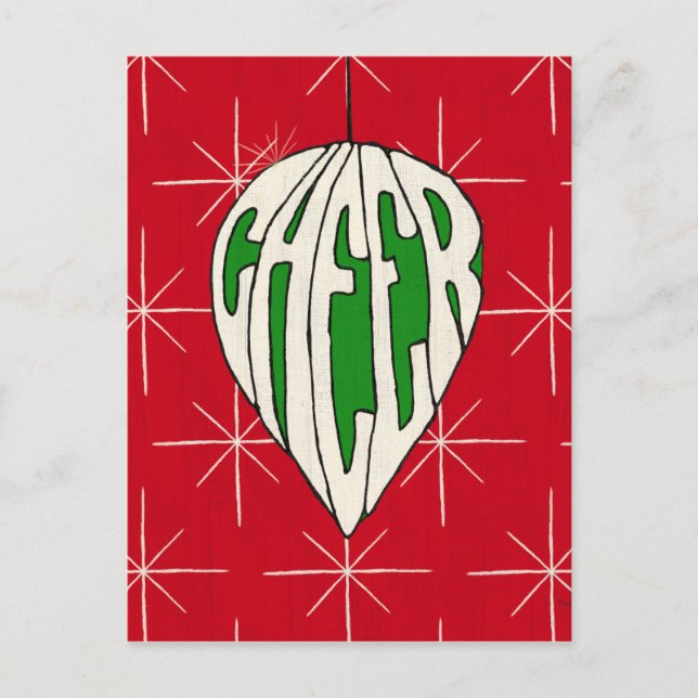 Cartão Postal De Festividades Elogio do ornamento do feriado (Frente)