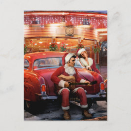 Cartão Postal De Festividades Elvis e Marilyn Christmas