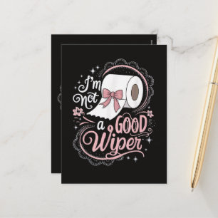 Cartão Postal De Festividades Embaraçoso Engraçado Não Sou um Bom Limpa Vidros
