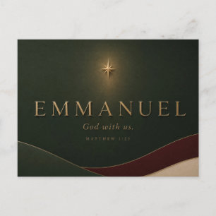 Cartão Postal De Festividades EMMANUEL Mateus 1:23 Cristão