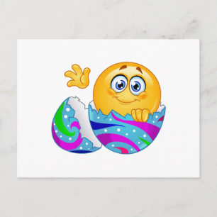 Cartão Postal De Festividades Emoji de ovo de Páscoa