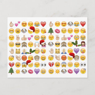 Cartão Postal De Festividades emojis do Natal