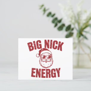 Cartão Postal De Festividades Energia do Grande Nick Piada de Natal Engraçada e 