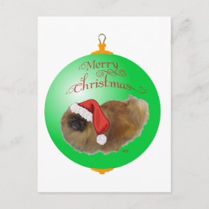 Cartão Postal De Festividades Enfeite de Natal do Pequinês