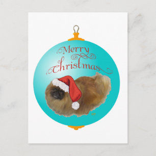 Cartão Postal De Festividades Enfeite de Natal do Pequinês
