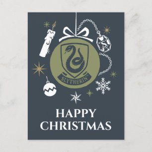 Cartão Postal De Festividades Enfeite Gráfico de Natal SLYTHERIN™
