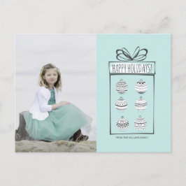 Cartão Postal De Festividades Enfeites de Natal Foto Postal de Férias