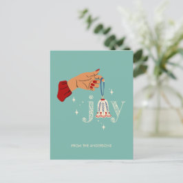 Cartão Postal De Festividades Enfeites de natal Joy