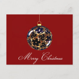 Cartão Postal De Festividades Enfeites de natal opulento e desejos estéreis