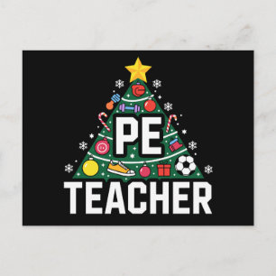 Cartão Postal De Festividades Enfeites de Natal para Árvore de Natal Professor d