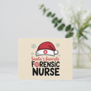 Cartão Postal De Festividades Enfermeira Forense Favorita Engraçado Natal