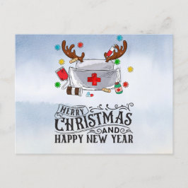 Cartão Postal De Festividades Enfermeira Natal