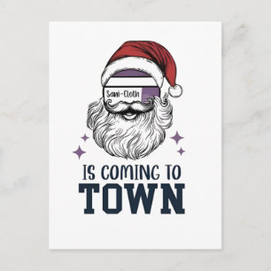 Cartão Postal De Festividades Enfermeira RN Assistente de Natal Santa Xmas