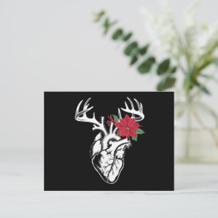 Cartão Postal De Festividades Enfermeiro Anatomia Cardíaca Reindeer Cath Lab RN