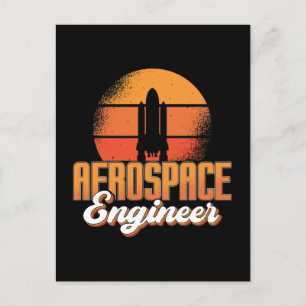 Cartão Postal De Festividades Engenharia de Engenheiros Aeroespaciais do Rocket