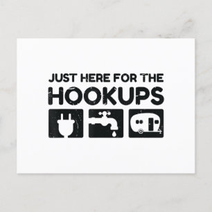 Cartão Postal De Festividades Engraçado Acampamento RV Caravan Motorhome Aqui Pa