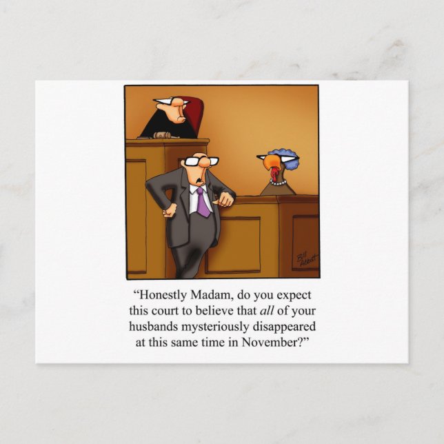 Cartão Postal De Festividades Engraçado Ação de Graças à Turquia! (Frente)